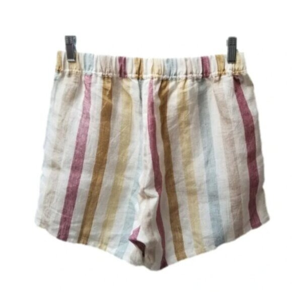 Madewell x Laude the Label Everyday Shorts in Painter Stripe 100% Linen M - Picture 4 of 13